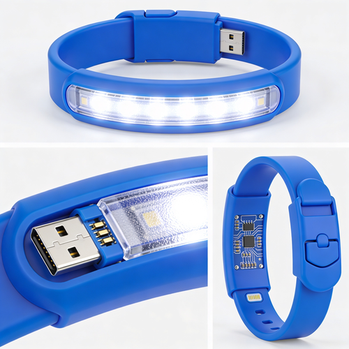 Creative Paws Light up Dog Collar, USB Rechargeable Flash Dog Necklace Light, Pet Safety Collar for Small Medium Large Dogs, High Visibility at Night (Blue