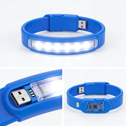 Creative Paws Light up Dog Collar, USB Rechargeable Flash Dog Necklace Light, Pet Safety Collar for Small Medium Large Dogs, High Visibility at Night (Blue
